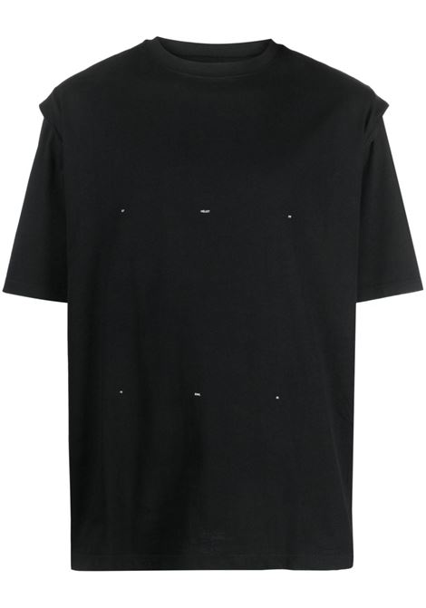 Black Outline Logo cotton T-shirt Heliot Emil - men